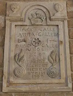 Erinnerungstafel am Wohnhaus Geistermühle