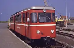 Talbot-Triebwagen VT 1 am Anleger im August 1984