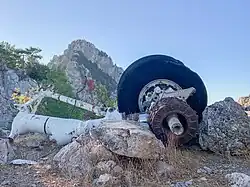 Das Fahrwerk der Maschine