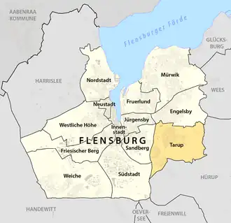 Lage von Tarup in Flensburg