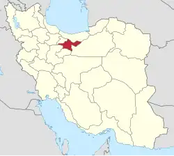 Lage der Provinz Teheran in Iran