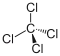 Strukturformel von Tetrachlormethan