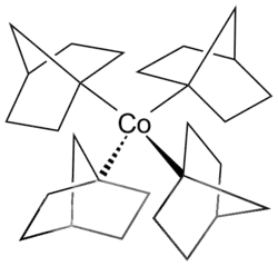 Struktur von Tetrakis(1-norbornyl)cobalt(IV)
