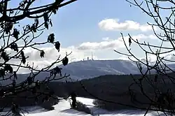 Blick vom ehemaligen A 4-Parkplatz Kälberfeld zum Großen Inselsberg (Kamerastandort→50.95045844861110.460395216944)