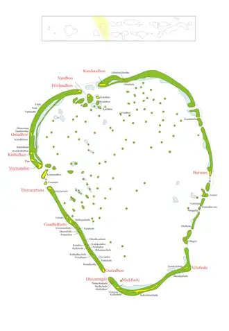 Flagge von Kolhumadulu (Thaa)