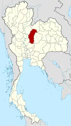 Karte von Thailand mit der Provinz Phetchabun hervorgehoben