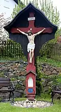 Langgassen-Kruzifix, heute am Dorfmuseum