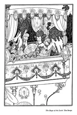 The Barge, Illustration zu The Rape of the Lock von Alexander Pope, 1896