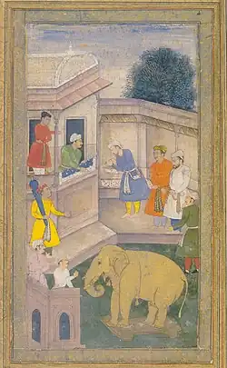 Geschichte von Goldschmied aus dem Hašt bihišt. Allahabad, ca. 1603.