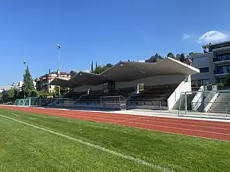 Sportanlage Heslibach, Künsacht, Tribüne – 2020