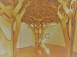 Einfamilienwohnhaus mit baumartigem Tragwerk