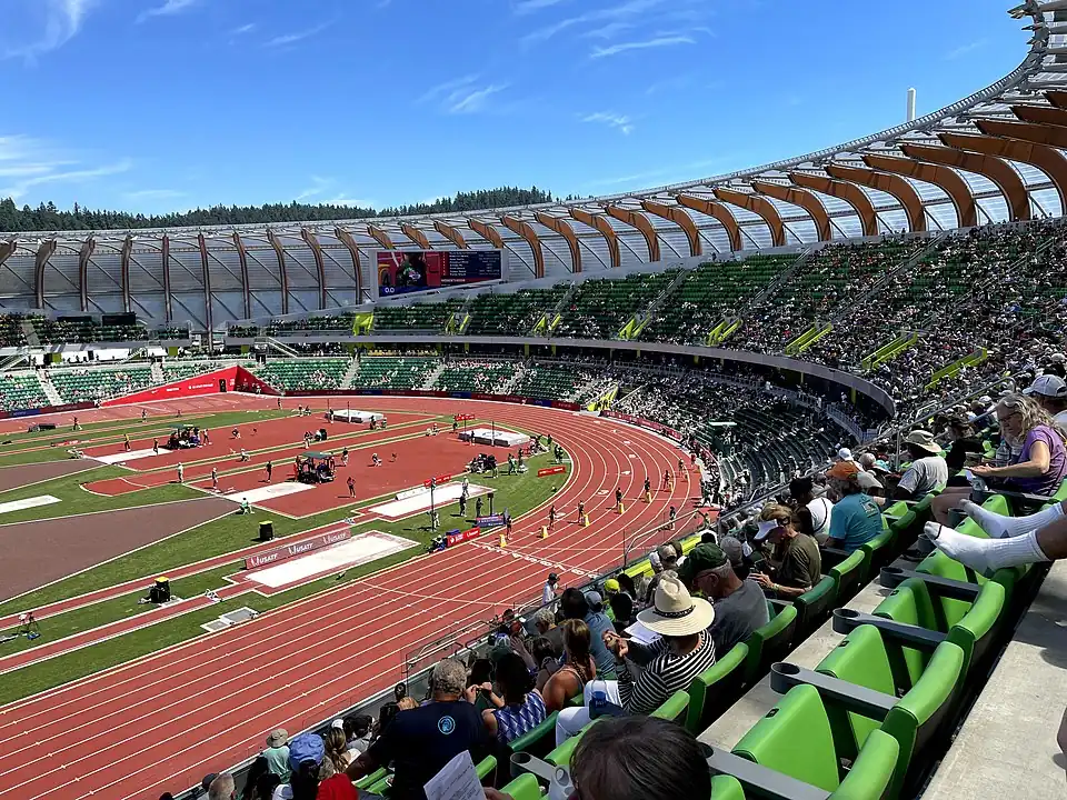 Das umgebaute Hayward Field bei den U.S. Olympic Trials 2020