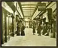 Die Passage im ehemaligen «Maison de Paris» in Budapest um 1900 vor der Zerstörung