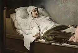 Die Seherin von Prevorst im Hochschlaf (1892), Öl auf Leinwand, 99 × 132 cm, Nationalgalerie Prag