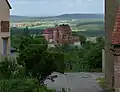 Die Burg Wernfels von Theilenberg aus gesehen