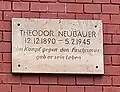 Theo Neubauer Gedenktafel in der Theo-Neubauer-Str. in Erfurt