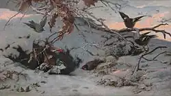 Winterlandschaft mit Vögeln