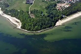 Luftbild des Lotsenberges mit Lotsenturm