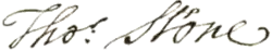 Signatur Thomas Stones