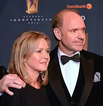 Ravelli mit Ehefrau Cathrine bei der Svenska Idrottsgalan im Ericsson Globe in Stockholm (14. Januar 2013)