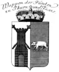 Wappen der Fürsten zu Thurn und Taxis von Franz J.J. von Reilly
