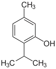 Strukturformel des Thymols