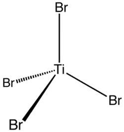 Strukturformel von Titan(IV)-bromid