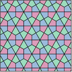 Drachenvierecke mit je zwei rechten Winkeln und je einem von der Symmetrieachse geschnittenen 60°-Winkel