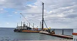 Mai 2022: Rammung der neuen Brückenpfeiler