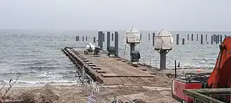 Dezember 2022: Gerammte neue Brückenpfeiler