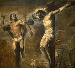 Gesù Cristo e il buon ladrone (Jesus und Dismas) von Tizian, ca. 1563