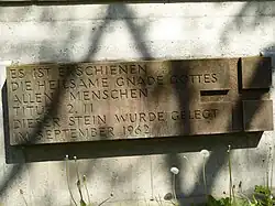 Tituskirche in Basel. Grundsteinlegung September 1962