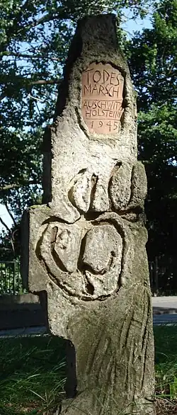 Die Erinnerungsstele am Tremser Teich in Lübeck