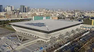 Das Tokyo Aquatics Centre im Januar 2020