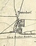 Karte von Paunsdorf (1863)