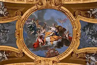 Ausschnitt aus dem Aeneas-Zyklus in der Gran Galleria (Armeria reale), Palazzo Reale, Turin