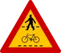 Gemeinsamer Fußgänger- und Radfahrerüberweg[3]