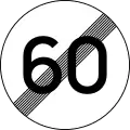 Ende der Höchstgeschwindigkeit (60 km/h)