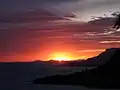 Sonnenuntergang am Capo Mortola