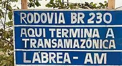 BR-230 – vorläufiges Ende in Lábrea (Amazonien)