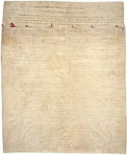 Erste Seite des Vertrags von Greenville