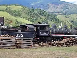 Dampflok, ehemals von der RMV in Passa Quatro (Minas Gerais)