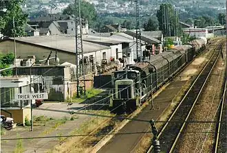 Ein Übergabe-Güterzug 1997 in Trier West