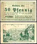 50 Pfennig Notgeldschein (1920), RS: Kornmarkt