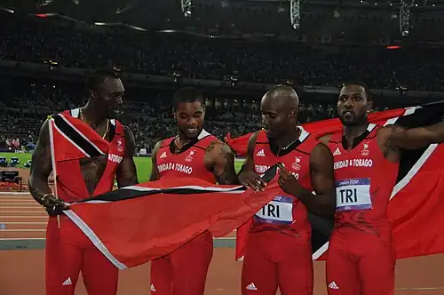 Die Silberstaffel von London 2012 (v. l. n. r.): Marc Burns, Keston Bledman, Emmanuel Callender, Richard Thompson