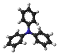3D-Struktur von Triphenylamin im Kugel-Stab-Modell