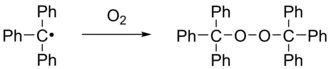 Triphenylmethyl radical oxidation