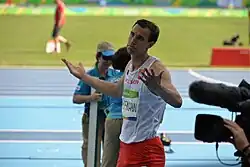 Karol Hoffmann, 2016 noch Vizeeuropameister, blieb in Qualifikationsgruppe B diesmal ohne gültigen Sprung