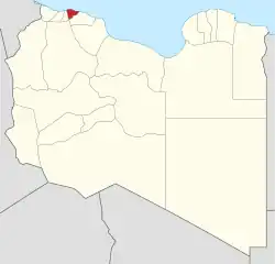 Die Lage von Tripolis in Libyen