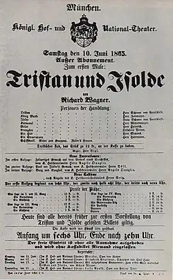 Uraufführung Tristan und Isolde